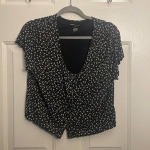AE Button-Up Crop Top
